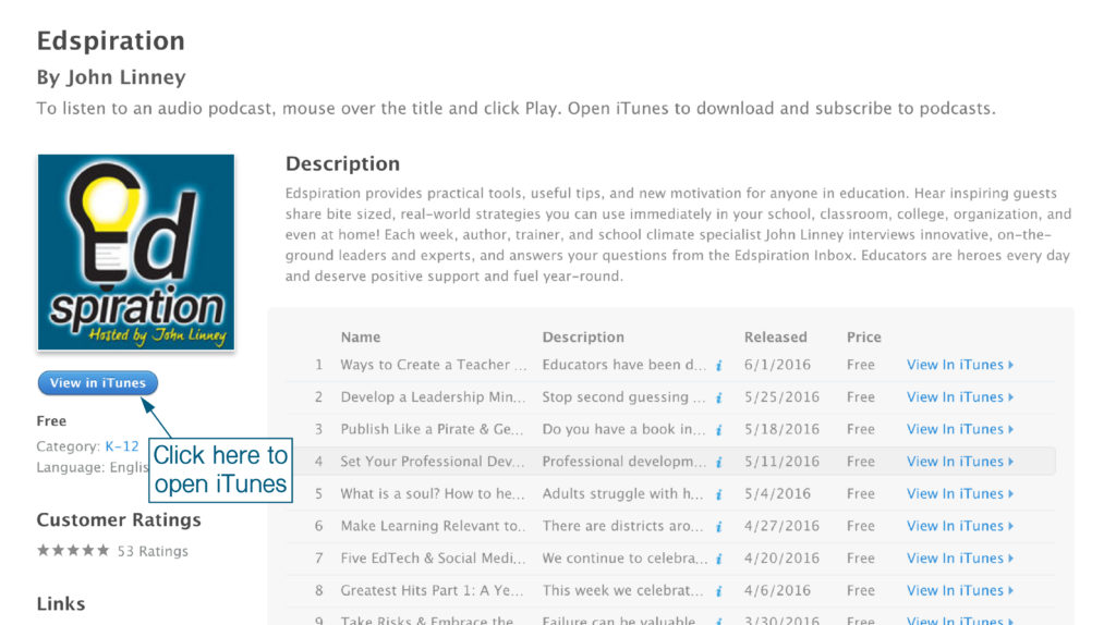 View in iTunes